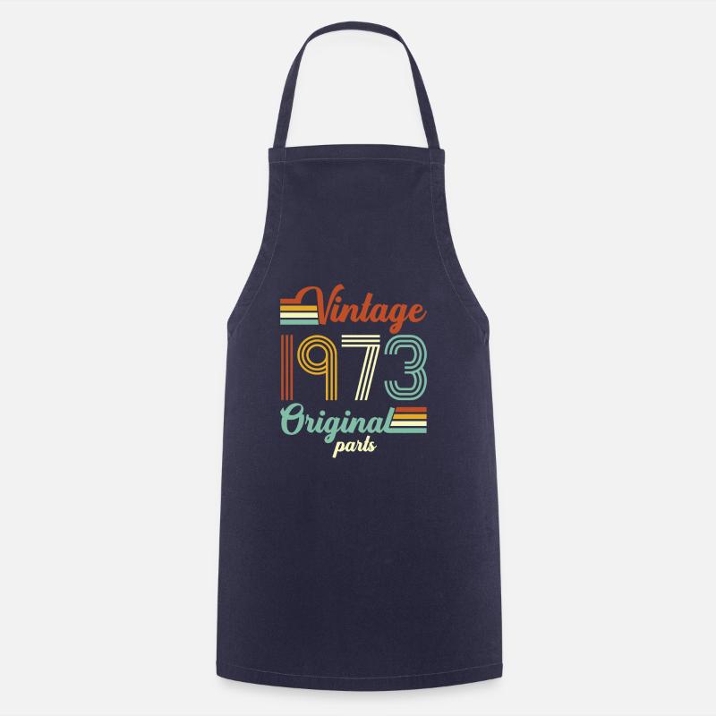 Vintage 1973 original - Cooking Apron - navy