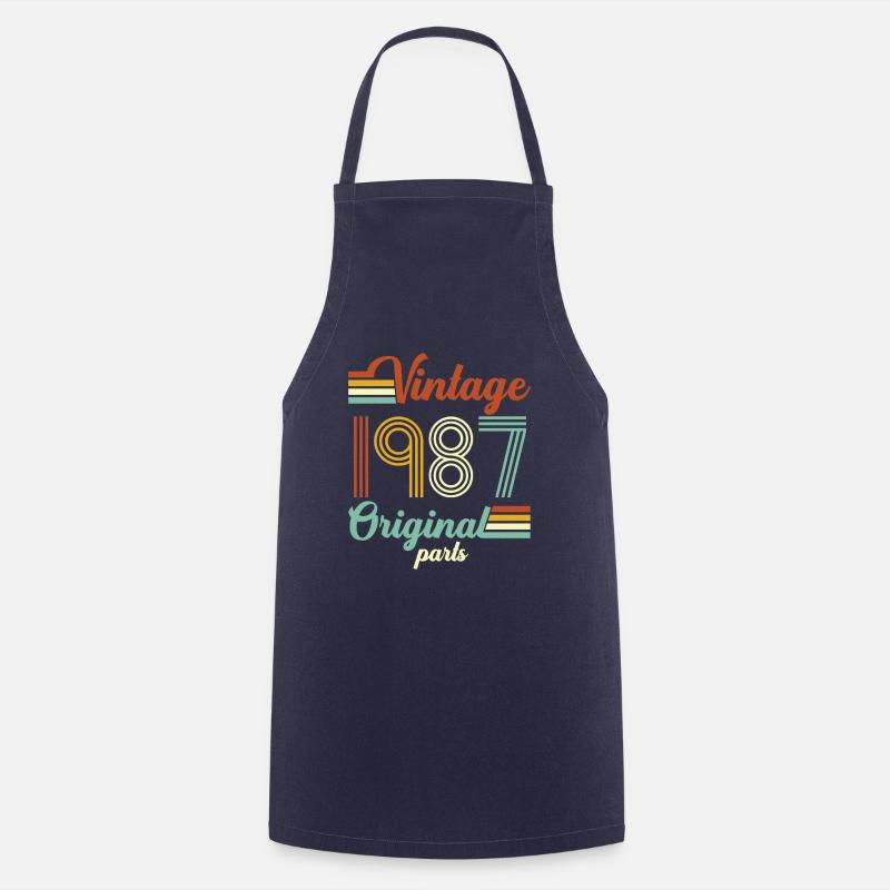Millésime 1987 original - Tablier de cuisine - marine