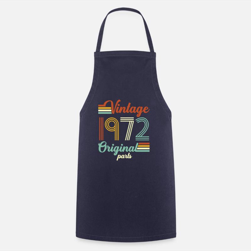 Vintage 1972 original - Cooking Apron - navy