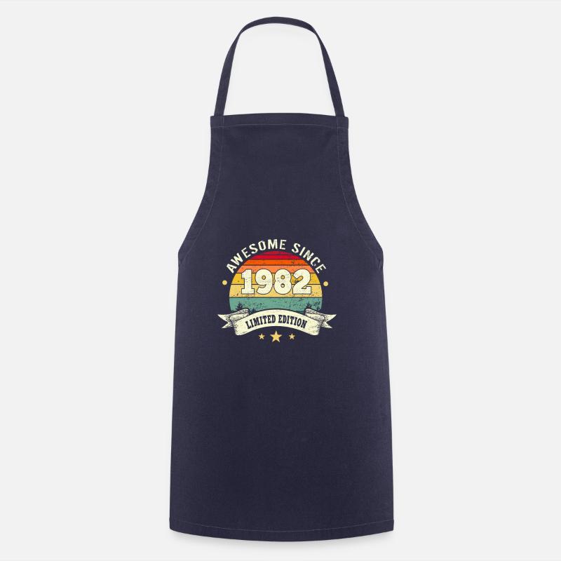 Awesome Since 1982 - Cooking Apron - navy
