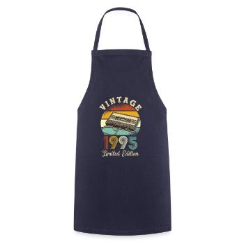 Vintage 1995 - Tablier de cuisine - marine - Devant - AI Model Male 185 dark (185cm)