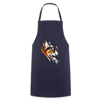 Tiger Eyes - Cooking Apron - navy - Front - AI Model Male 185 dark (185cm)