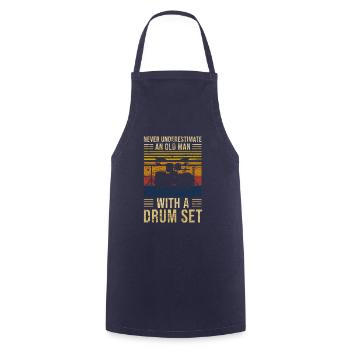 Les tambours sous-estiment le vieil homme - Tablier de cuisine - marine - Devant - AI Model Male 185 dark (185cm)