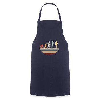 Évolution de la guitare - Tablier de cuisine - marine - Devant - AI Model Male 185 dark (185cm)