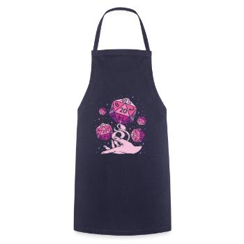 Fantasy dice - Cooking Apron - navy - Front - AI Model Male 185 dark (185cm)