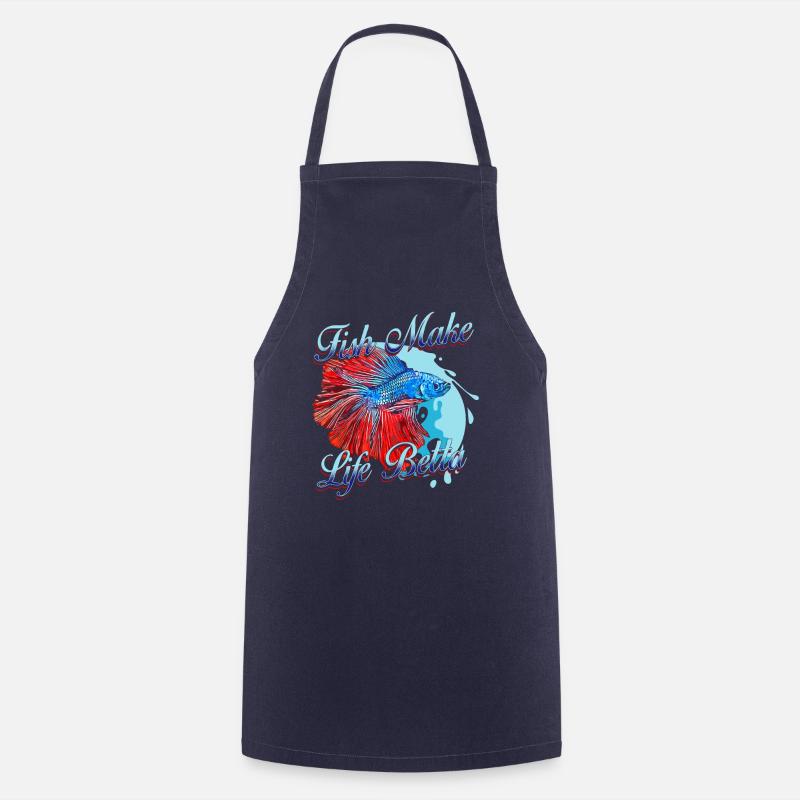 Fish Make Life Betta - Kochschürze - Navy