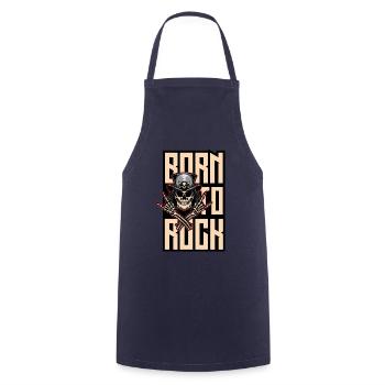 Old Punks Never Die - Born To Rock- Stay Punk - Kochschürze - Navy - Vorne - AI Model Male 185 dark (185cm)