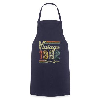 Vintage 1982 Limited Edition - Kochschürze - Navy - Vorne - AI Model Male 185 dark (185cm)