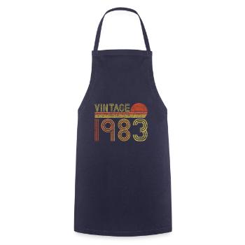 Vintage 1983 Sunset Style - Tablier de cuisine - marine - Devant - AI Model Male 185 dark (185cm)
