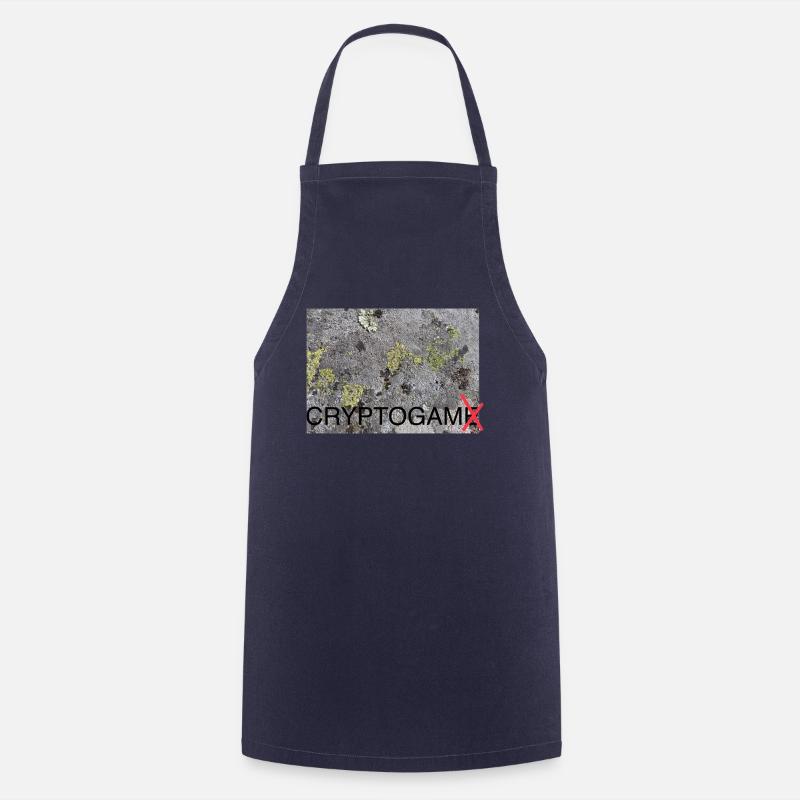 Cryptogam - pas un cryptogame - Tablier de cuisine - marine