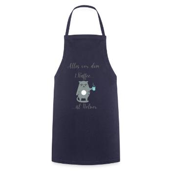 Kaffee und Katzenliebe - Kochschürze - Navy - Vorne - AI Model Male 185 dark (185cm)