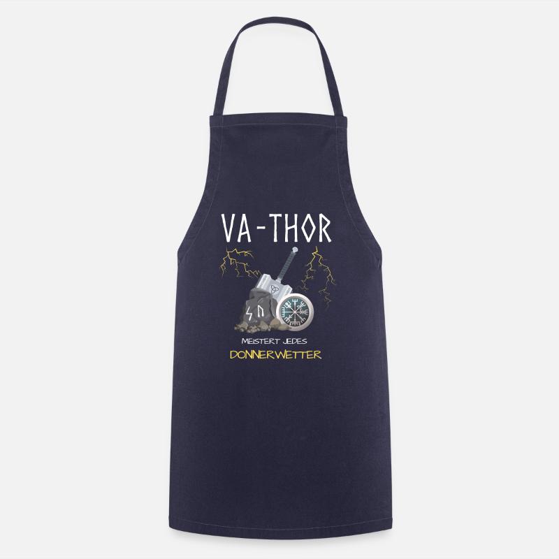 Va-Thor Wikinger Dad Papa Geschenk - Kochschürze - Navy