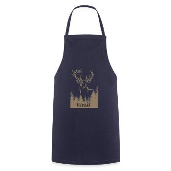 Spessart Hirsch - Kochschürze - Navy - Vorne - AI Model Male 185 dark (185cm)