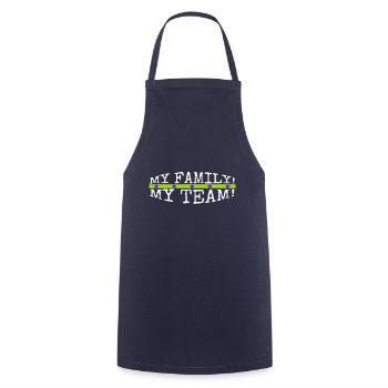 family - my family my team - Cooking Apron - navy - Front - AI Model Male 185 dark (185cm)