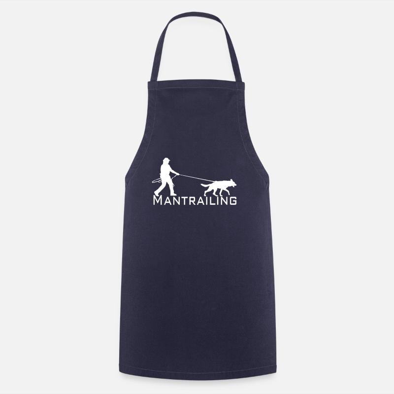 Mantrailing blanc - Tablier de cuisine - marine