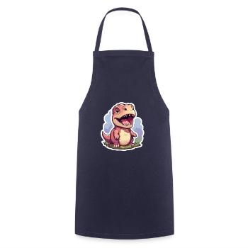 T Rex Dinosaur Baby - Cooking Apron - navy - Front - AI Model Male 185 dark (185cm)