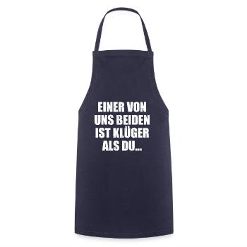Duo de dictons intelligents - Tablier de cuisine - marine - Devant - AI Model Male 185 dark (185cm)