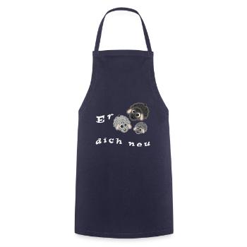 Erschafe dich neu - Kochschürze - Navy - Vorne - AI Model Male 185 dark (185cm)