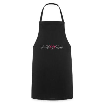 Collection La Vie est Belle - Tablier de cuisine - noir - Devant - AI Model Male 185 dark (185cm)