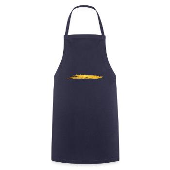 Paint blob splash paint painter gift gold stripes - Cooking Apron - navy - Front - AI Model Male 185 dark (185cm)