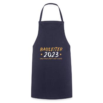 Bauleiter 2023 Baustelle Bauleitung - Kochschürze - Navy - Vorne - AI Model Male 185 dark (185cm)