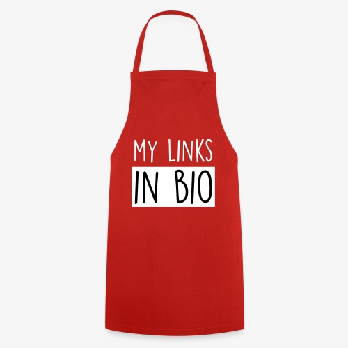 my links in bio white - Cooking Apron