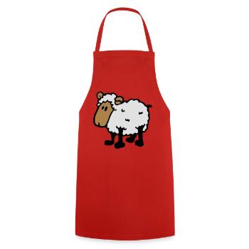 cool comic sheep funny sheep - Cooking Apron - red - Front - AI Model Male 185 dark (185cm)