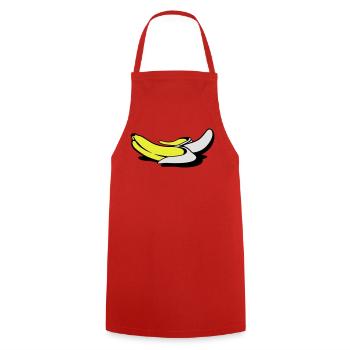 Nacked Banana | Nackte Banane - Tablier de cuisine - rouge - Devant - AI Model Male 185 dark (185cm)