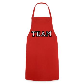Team - Kochschürze - Rot - Vorne - AI Model Male 185 dark (185cm)