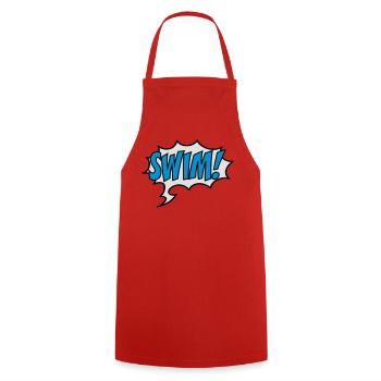 nage - Tablier de cuisine - rouge - Devant - AI Model Male 185 dark (185cm)