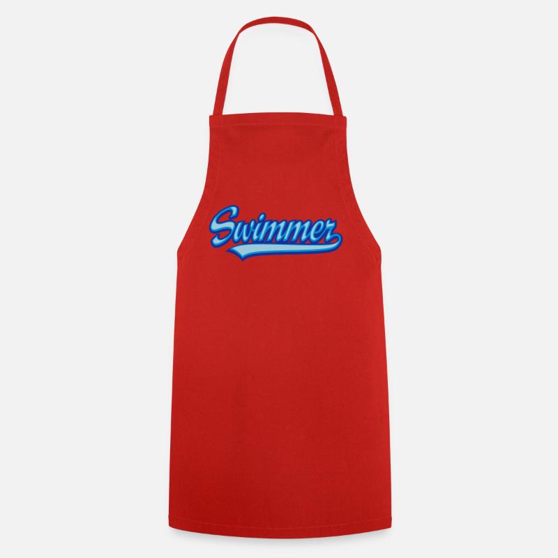 Swimmer - Cooking Apron - red