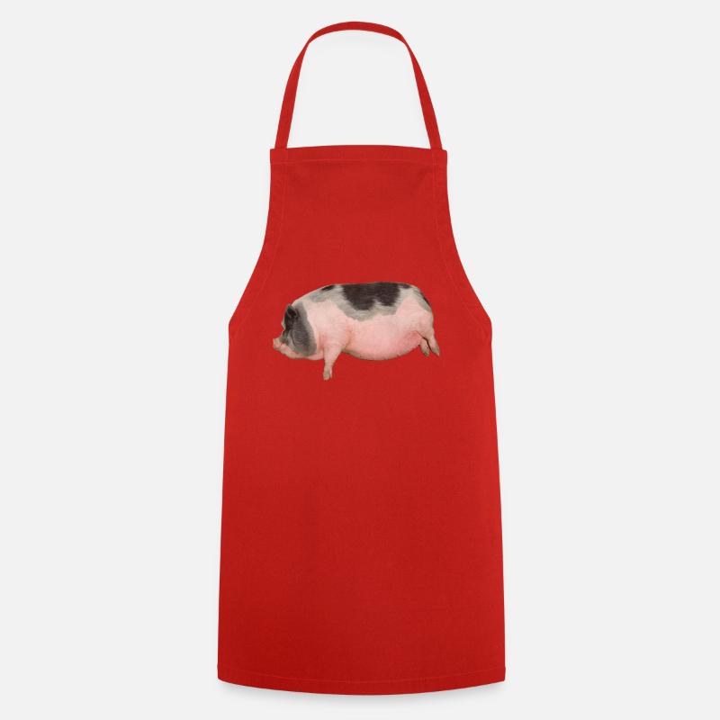 cochon - Tablier de cuisine - rouge