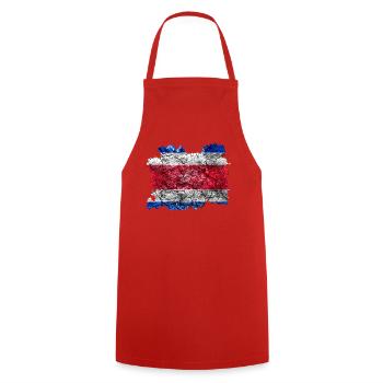 Costa Rica vintage flag - Cooking Apron - red - Front - AI Model Male 185 dark (185cm)