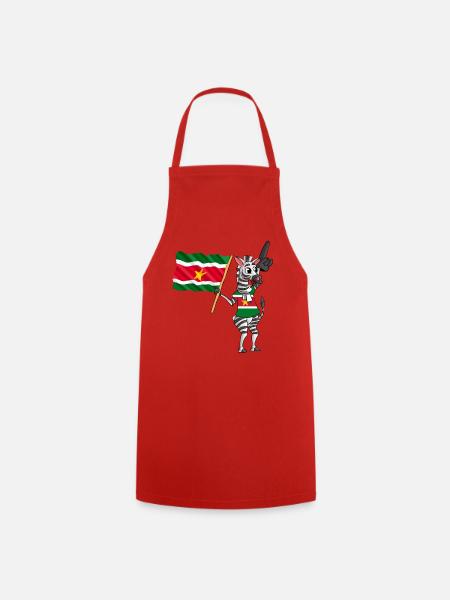 Surinamer Zebra - Kochschürze - Rot