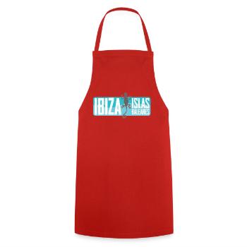 Ibiza Insel Vektor Design - Kochschürze - Rot - Vorne - AI Model Male 185 dark (185cm)