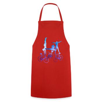 Artistic cycling, artistic cycling, indoor cycling - Cooking Apron - red - Front - AI Model Male 185 dark (185cm)