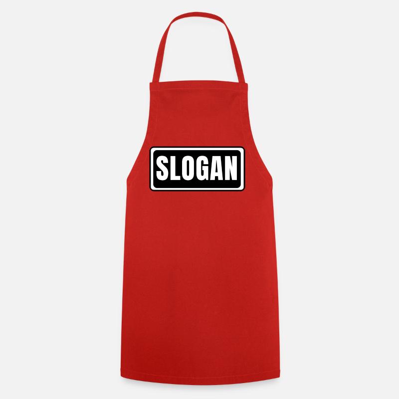 Slogan - Cooking Apron - red
