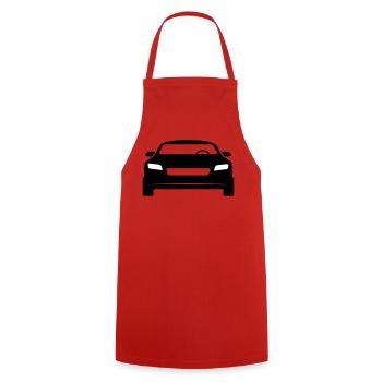 Sports car - Cooking Apron - red - Front - AI Model Male 185 dark (185cm)