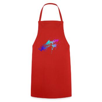 UNIQUE - Cooking Apron - red - Front - AI Model Male 185 dark (185cm)
