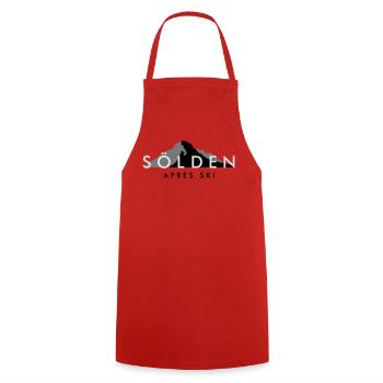 Sölden Apres Ski Berge Wintersport - Kochschürze - Rot - Vorne - AI Model Male 185 dark (185cm)