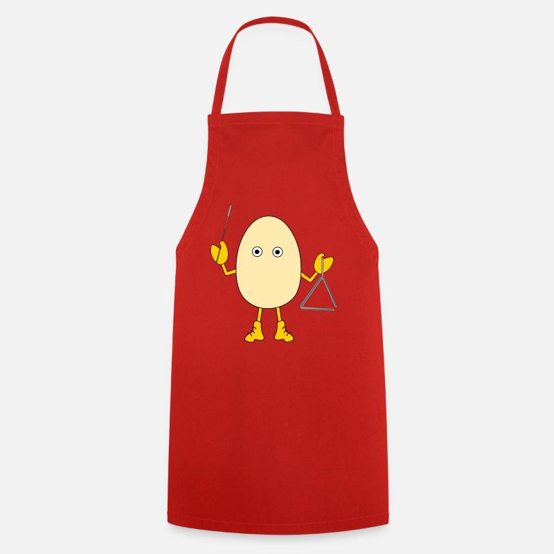 Triangle Egghead - Cooking Apron - red