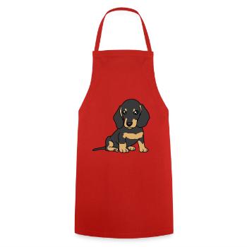 Petit teckel race chien chien animaux chiens - Tablier de cuisine - rouge - Devant - AI Model Male 185 dark (185cm)