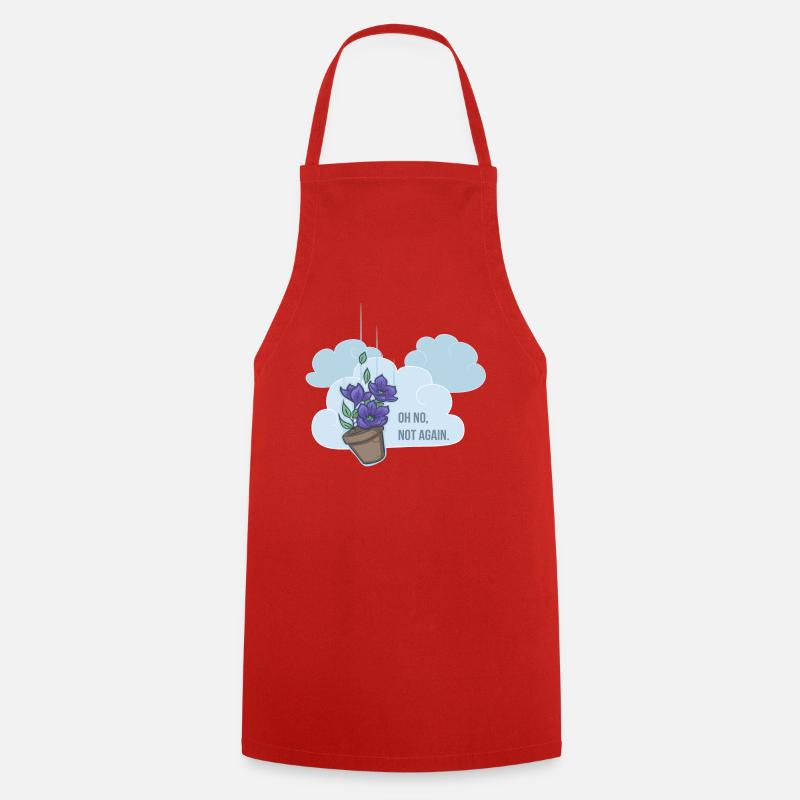 Oh no, not again! - Cooking Apron - red