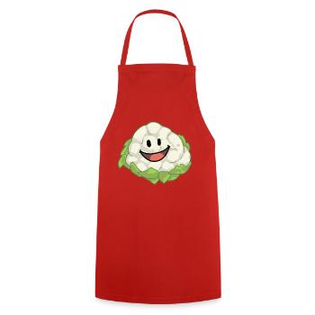 Blumenkohl Kohl Gemüse Veganer Gesund - Kochschürze - Rot - Vorne - AI Model Male 185 dark (185cm)