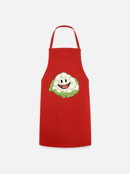 Chou-fleur Chou Légumes Végétalien Sain - Tablier de cuisine - rouge