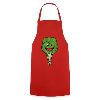 Spinach Vegetables Vegan Vegan Cook Healthy Cuisine - Cooking Apron - red - Front - AI Model Male 185 dark (185cm)