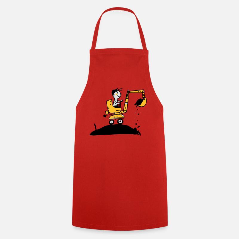 pelleteuse - Tablier de cuisine - rouge