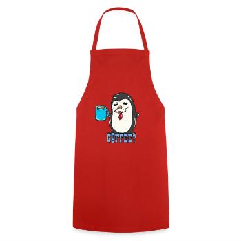 manchot - Tablier de cuisine - rouge - Devant - AI Model Male 185 dark (185cm)