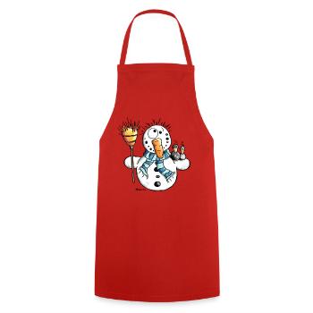Drôle Bonhomme De Neige - Tablier de cuisine - rouge - Devant - AI Model Male 185 dark (185cm)