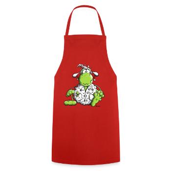 Frog in sheep's clothing - Cooking Apron - red - Front - AI Model Male 185 dark (185cm)